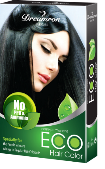 Picture of Dreamron Semi-Permanent Eco Hair Color – Natural Black | PPD & Ammonia Free